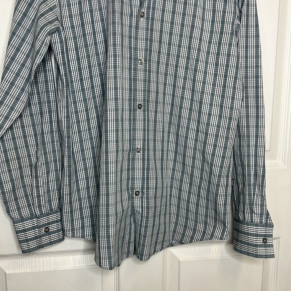 Boss Hugo Boss Ronny Plaid Slim Fit Shirt Men's Large Blue Button‎ Down - Picture 5 of 7